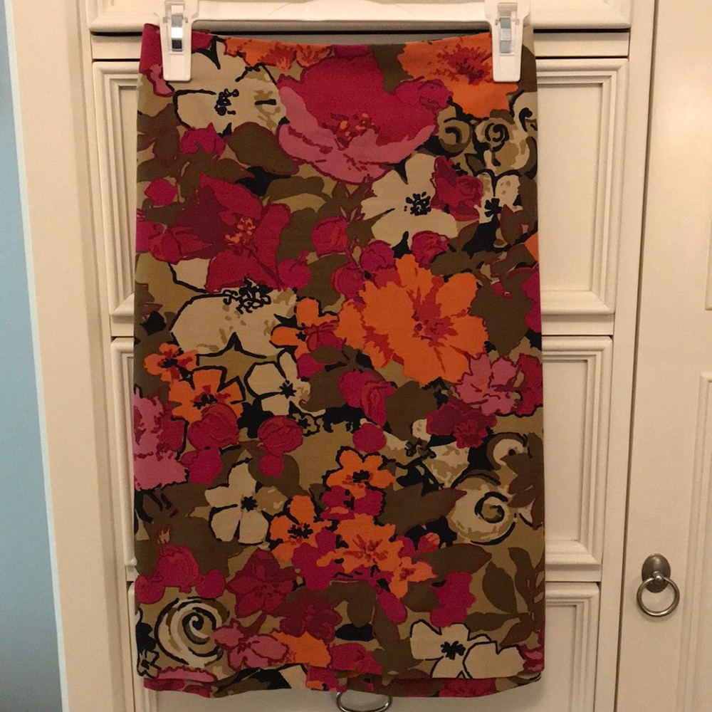 Talbots floral pencil skirt